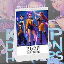 2026 Witch Hunter Calendar, Spiral Bound Cartoon KPOP Demo Merchandise - Multicolor - View 4
