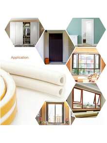 1 Roll 196.85 Inch/393.7 Inch Self-Adhesive Weatherstrip Seal - Durable Plastic Insulation Material, Collision Resistant, Windproof And Energy Efficient - Multicolor - View 7