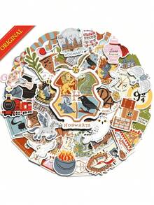 50PCS Warner Bros Officially Licensed Harry Potter Hogwarts Vinyl Stickers Waterproof Decals For Water Bottle Laptop Phone Car Christmas Birthday Gifts - Multicolor 1 - View 8