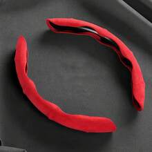 YAIUZGOO 1 Set Premium Velvet Breathable Anti-Slip Segmented Car Steering Wheel Cover, Fits All Vehicle Models - Multicolor - View 1