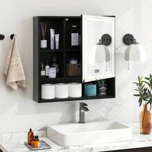 Rectangular Mirror Jia nan JIANAN LED with Storage 60x60cm Black - como en la foto - Ver 5