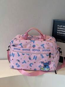 Disney 大容量多功能旅行包，时尚休闲男女通用包，情侣旅行包，防水材质，旅行收纳包，夏季过夜包，行李包，干湿分离带鞋仓，易折叠，可扩展单肩包，多功能拉链背包，返校行李包，迪士尼商务旅行包 - 彩色 - 查看 15