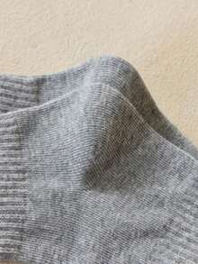 1/3/6双装黑/白/灰纯色双条纹男女通用中筒袜，适合户外活动、休闲穿着，男女通用加厚长袜，适合冬季和秋季穿着。 - 彩色 - 查看 3