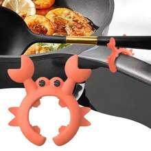 1pc Crab Shaped Silicone Utensil Holder, Anti-Spill Countertop Ladle & Spatula Rack, Kitchen Cooking Tool - Multicolor - View 2