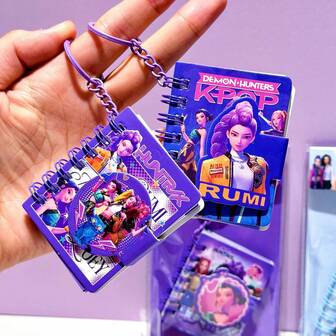 Mattel 卡通猎巫小队钥匙扣，可爱女孩彩色页面钥匙扣，学生文具