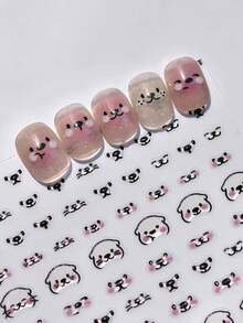 1 pieza Nuevos adhesivos de arte de uñas con expresión Mizuase linda, adhesivos de uñas de gelatina 3D Mizuase adorables Tomoni con respaldo adhesivo, suministros para uñas - Multicolor - Ver 1