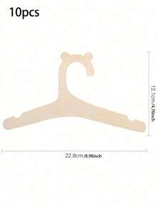 5/10/20 buc. Umerașe din lemn pentru bebeluși, formă drăguță de ursuleț, subțiri și care economisesc spațiu, design antiderapant, potrivite pentru depozitarea și organizarea dulapului pentru bebeluși