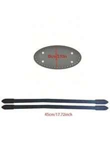 5.1英寸 x 3.1英寸 PU皮革椭圆形包底垫，透气手柄手提斜挎编织包底，DIY皮革工艺配件，轻便易携，适合日常使用