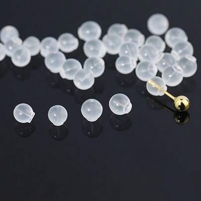 Handmade DIY Jewelry Earring Accessories, Anti-Slip Anti-Lost Silicone Ear Plugs