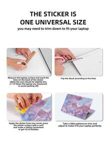 Miếng dán trang trí laptop, 15.4" 15.6" - Miếng dán vinyl bảo vệ laptop (Tặng kèm 2 miếng đệm cổ tay), Màu tím xanh vân đá chống thấm nước (Kích thước tiêu chuẩn, không chỉ dành cho mọi model, cần tự cắt theo kích thước phù hợp). - Nhiều màu - Xem 7