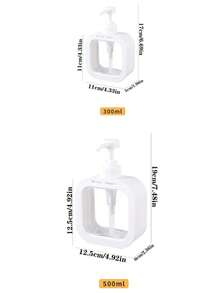 300ml-500ml Large Capacity Refillable Soap Dispenser Bottle, Reusable Bathroom Shower Gel Dispenser, Multi-Functional Cosmetic Storage Bottle, Empty Bottle, Lotion Bottle, Pump Bottle, Reusable Empty Bottle, Kitchen Dishwashing Liquid Dispenser Bottle, Shampoo Dispenser Bottle, Foaming Bottle, Foam Bottle, Dispenser Bottle, Lotion Bottle, Pump Foaming Bottle - Multicolor - View 12