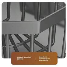 多功能防锈收纳篮，壁挂式厨房浴室收纳架，黑/灰色 - 彩色 - 查看 8