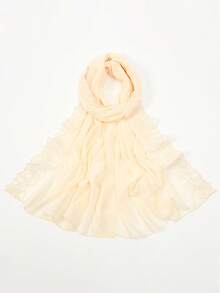 1 Stück Kamelien-Spitzen-Chiffon-Schal, Tuch, Umhang, weich, leicht, vielseitig einsetzbar, geeignet für Lässig, Formal, Reisen, Büro, Hochzeit, Valentinstag Geschenk - Verschiedenfarbig - Übersicht 17