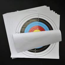 15/30/50张户外射箭靶纸，弹弓飞镖靶纸，40x40厘米靶纸 - 白色 - 查看 8