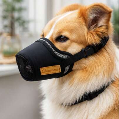 Adjustable Pet Dog Muzzle, Breathable Anti-Bite Anti-Bark Dog Mouth Cover