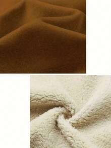 男士长袖加厚抓绒拉链连帽休闲针织外套，秋冬款，1件