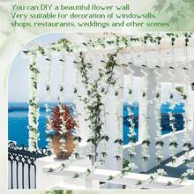 1PC Artificial Bougainvillea Flowers Vine, Simulated Triangular Plum Vine, Fake Plant Wreath Accessories, Wedding Arch Wall Decoration, Outdoor Garden Decoration, Courtyard Decoration, Furniture Decoration, Wedding Party Decoration, Valentine's Day, Birthday Gift, Graduation Gift - White - View 7