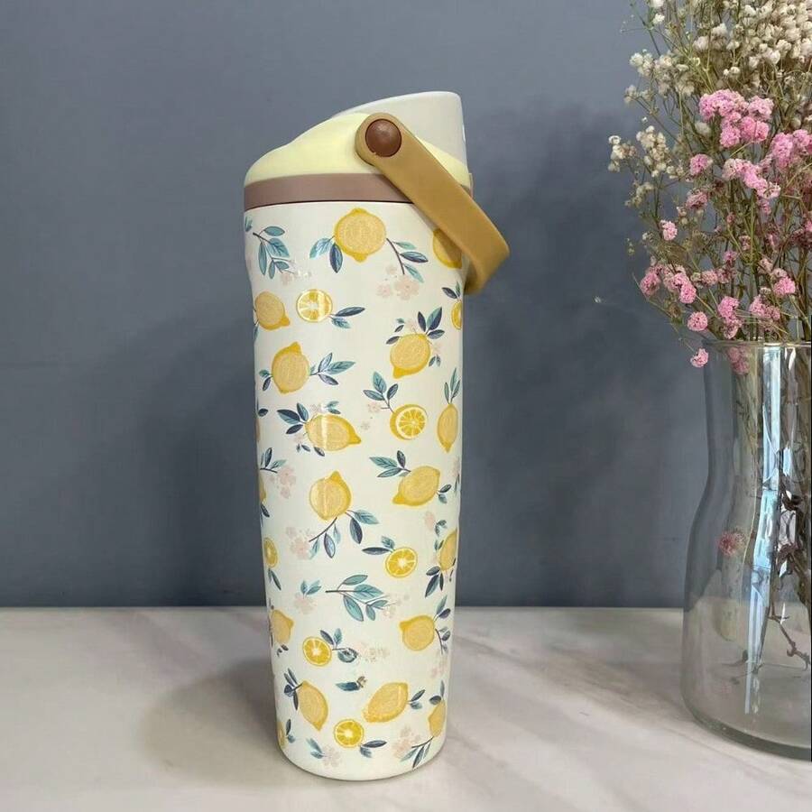 30 Oz  Outdoor Sports Water Cup Water Bottle Stainless Steel Vacuumowala Insulated Cup With Lid And Straw Suitable For Water, Iced Tea Or Coffee. - 彩色 - 查看 1