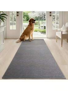 1件装仿剑纹图案地毯，加厚可水洗高品质地毯，时尚地毯，走廊地毯，装饰地毯，淋浴地毯，沙发座垫地毯，加厚地毯，家居装饰用品，客厅地毯，卧室地毯，玄关地毯，厨房地毯，浴室地毯，书房地毯 - 灰色 - 查看 3