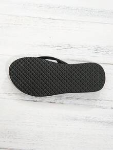 Fashionable Slide Sandals New Design Double Stitching Women's Sandals Minimalist Beach Holiday Style Women's Flip Flops - Black - View 6