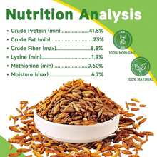 MTART 1LB Dried Black Soldier Fly Larvae Treat For Chicken, 100% Natural Non-GMO More Calcium Than Dried Mealworms High Protein Chicken Feed For Birds, Ducks, Layer Hens - ColorA - 查看 3