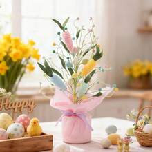 Easter Desktop Artificial Tree Creative Carrots Table Centerpiece For Holiday Spring Party Decoration - 彩色 - 查看 4