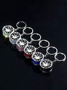 1 pieza Llavero de aro de llanta de coche con brillo, llavero de aro de coche con rhinestone, accesorio de llavero de aro de coche, pequeño adorno, dije de bolso, llavero de coche, cordón para llaves, llavero, accesorio de llavero, anillo para llaves, llavero de pareja, regalo para ella, regalo para novio, regalo pequeño, regalo de cumpleaños, regalo para amigos, regalo de vacaciones, recuerdo de evento, favor de fiesta - Multicolor - Ver 5