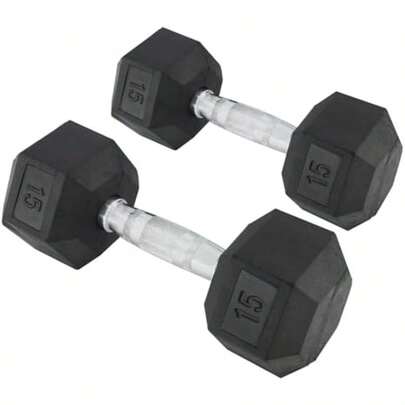 U can - Pesas Mancuernas Pesadas Hexagonales de Acero Grandes para Ejercicio en Casa y Gym | Set de 2 Pesas de 5 a 25 libras UCAN | 2.2 a 11.3 kilogramos(15 lb)