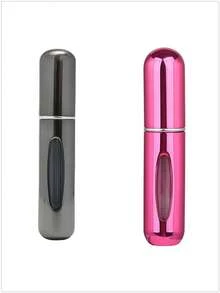 1个/2个/3个/4个/5个装 5毫升便携式迷你香水可填充喷雾瓶，配有香水泵头，适合旅行和户外使用