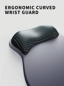 1pc Ergonomic Silicone Wrist Rest Pad, Naturally Fits Wrist To Relieve Hand Pain, Suitable For Laptop/Desktop, Gradient Minimalist Design With Thick Non-Slip Silicone Base - Dusty Pink - View 5