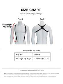 1pc Y2K Edgy Black Faux Leather Spike Suspenders - Adjustable Accessory For Shirt Jeans Club Brunch Streetwear Festival - 彩色 - 查看 5