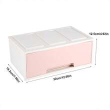 Colorful Desktop Storage Box With Drawers: Jewelry Box, Organizer And Decoration, Ideal For Home And Office. - Hồng - Xem 4