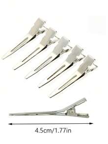 Simple Metal Small BB Clip, Fashion Casual Daily Curling Tool, Small Hair Clip Styling, Can Be Used As Claw Clip, Hair Claw, Hair Clip, Stationery, Hair Styling Accessory, DIY Tool, Hairstyling Makeup Tool, Hair Slide, Hair Barrettes - Silver - View 9