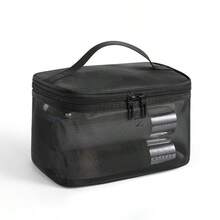 Minimalist Make Up Storage Bag - Easy Travel Pouch For Daily Cosmetic Organizing - 黑色 - 查看 5