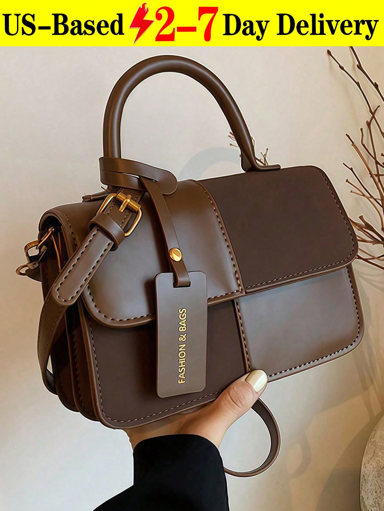 Plaid Patchwork Handbag Crossbody