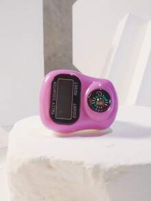 1个/5个/10个装新款计数器，适用于斋月、圣诞节、万圣节、节日、祈祷、居家使用、缓解压力、健身、瑜伽、仓库盘点、戒指计数器、电子计数器、中东阿拉伯语款、便携式指环计数器，佩戴于手指，操作简便。本产品采用纽扣电池供电（已内置纽扣电池）。 - 彩色 - 查看 5