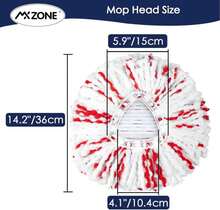 MXZONE Spin Mop Heads Replacements Compatible With O Cedar Easy Wring 1-Tank System, 40% More Cleaning Power Mop Replace Head, Deep Cleaning Mop Refills, 2 Packs - ColorH - 查看 8