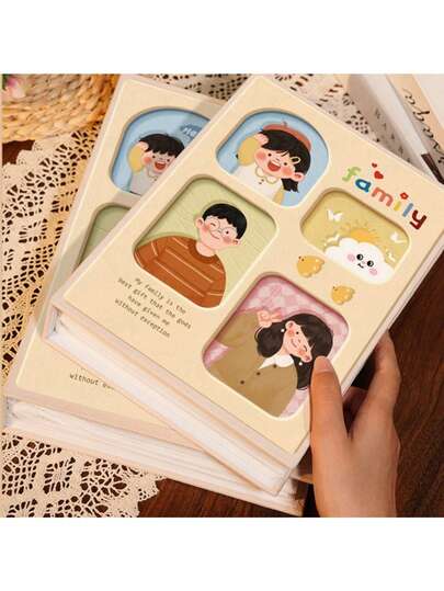 1 Prince And Princess Memorial Album, Baby Growth Memorial Album, 3-Inch Printed Photos (Can Hold 200 Photos, Storage Book Insert Commemorative Album)