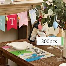 1/2/4/6/8/300 Pcs Luxury Placemat Set, Featuring Modern Minimalist Easter Bunny Pattern Design. Size: 12*18 Inches/30*45 Cm, Multiple Patterns Available, Suitable For Easter Dining And Home Decor. - Multicolor - View 16