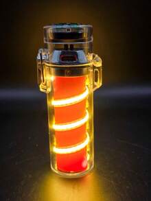 Encendedor de plasma recargable con brújula y linterna ideal para camping y senderismo. - Naranja - Ver 7