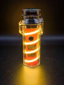 Encendedor de plasma recargable con brújula y linterna ideal para camping y senderismo. - Naranja - Ver 6