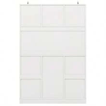 Tall Kitchen Sideboard With Adjustable Shelves And Wine Rack, With 4 Doors And 2 Drawers, Ideal For The Kitchen And Living Room. White. - 白色 - 查看 11