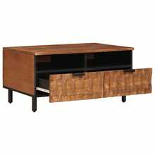 vidaXL Tavolo basso Marron 80 x 54 x 40 cm Bois de mangue massiccio - Castano - Visualizzare 2