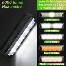Luces para bicicleta, luz calida y fria para manubrio de bicicleta, luz para iluminar el camino - Grande - Ver 4
