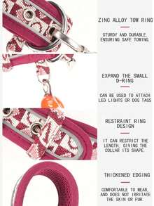 宠物项圈，宽反光狗项圈，狗项圈，狗狗用品，加宽宠物狗项圈，狗颈圈，大型犬项圈，夜间反光项圈，高密度耐用织带项圈，宠物配件，耐用耐磨 - 彩色 - 查看 9