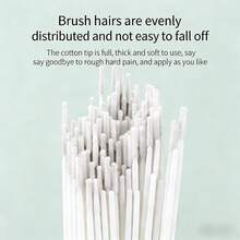 100pcs White & Black Cotton Swabs Brushes Eyelash Extension Tools - Multicolor - View 4