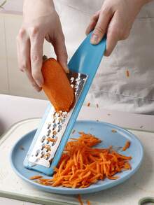 1 Set de 4 en 1 rallador de verduras, pelador, rebanador y rallador de queso de acero inoxidable, herramienta de cocina especializada para patata, zanahoria, pepino, pizza y queso - Multicolor - Ver 6