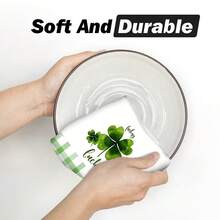 Bộ 2/4 khăn lau bát đĩa, in hình cỏ ba lá và mũ xanh, chất liệu microfiber mềm mại, thấm hút tốt, thích hợp làm quà tặng ngày lễ Thánh Patrick, trang trí, dùng trong nấu nướng và làm bánh, khăn lau bát đĩa, khăn lau nhà, khăn tay, trang trí nhà bếp, quà tặng cho hàng xóm, mẹ, sinh nhật, tân gia cho bạn bè. - Nhiều màu - Xem 10
