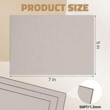 LOTMER 50 Sheets 5x7 Chipboard Cardboard, 50PT-1.3mm Thick Kraft Chipboard Sheets Shipping Pads Inserts Chip Board For Scrapbooking, Packaging Sheets Bookbinding, Packaging, And Art Projects - MàuA - Xem 2