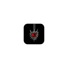 Collar gótico diseño cruz corazón halloween mujeres hombres joyería punk - Corazón - Ver 3